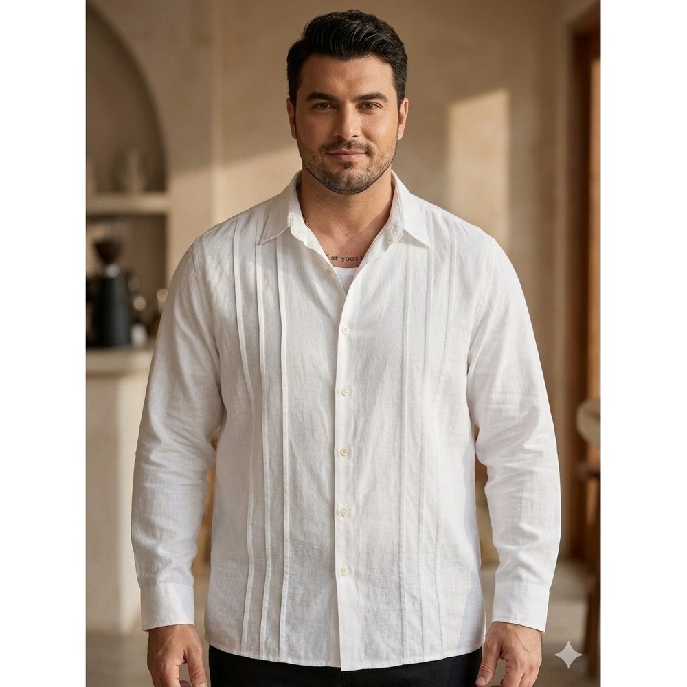 Cubavera Linen Multi Pintick Guayabera Shirt
